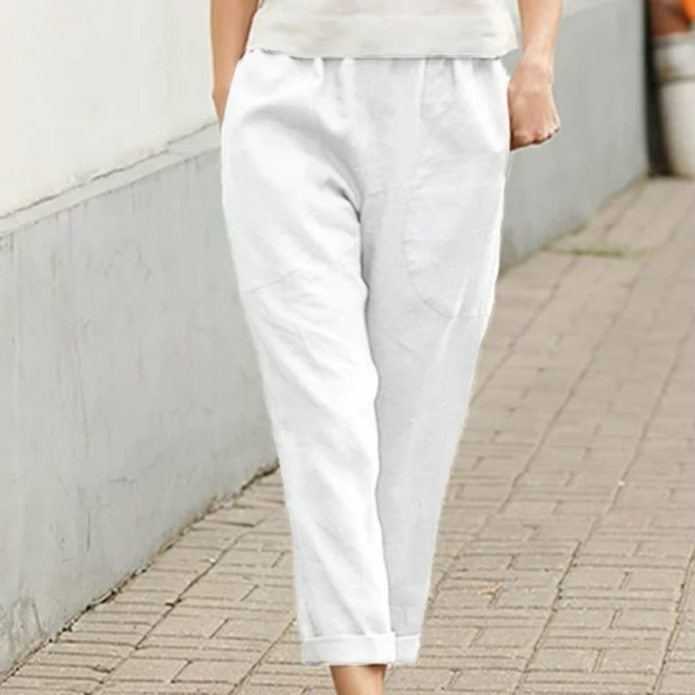 STUDIO WORKS Pants Petite, White